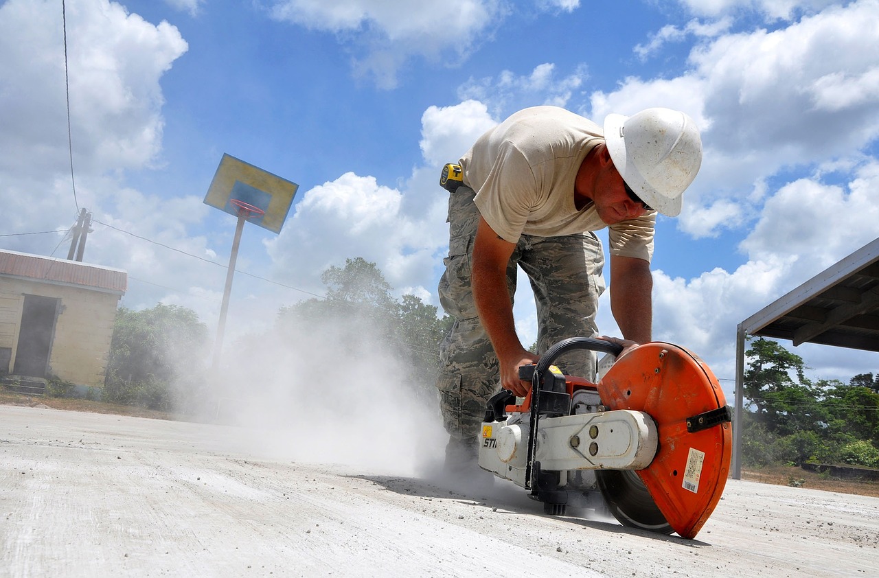 Showing the amount of dust due to construction